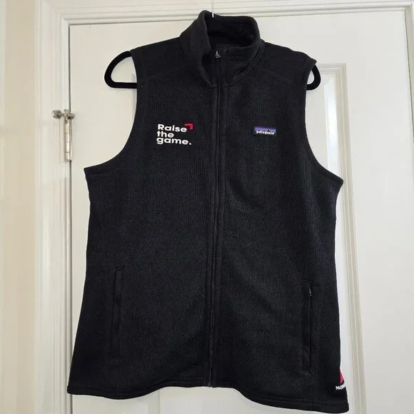 Patagonia Women's Better Sweater Vest - Black Raise the Game Monumental - NWT - Picture 1 of 10